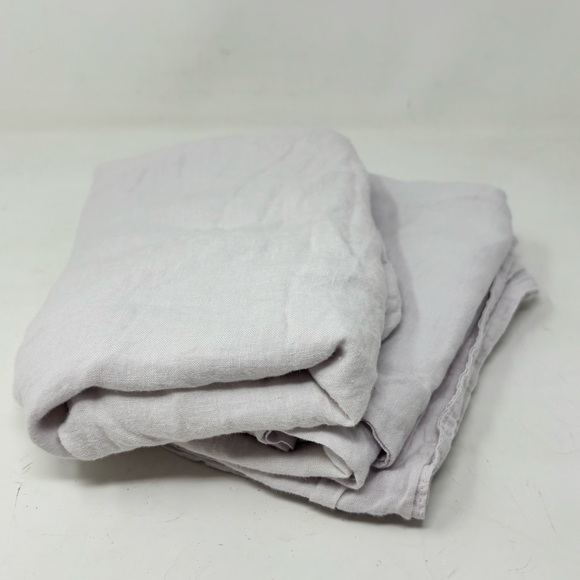 BROOKLINEN Set Of 2 Lavender Washed Linen Pillowcase Made In Portugal 20”X37” - Picture 1 of 10